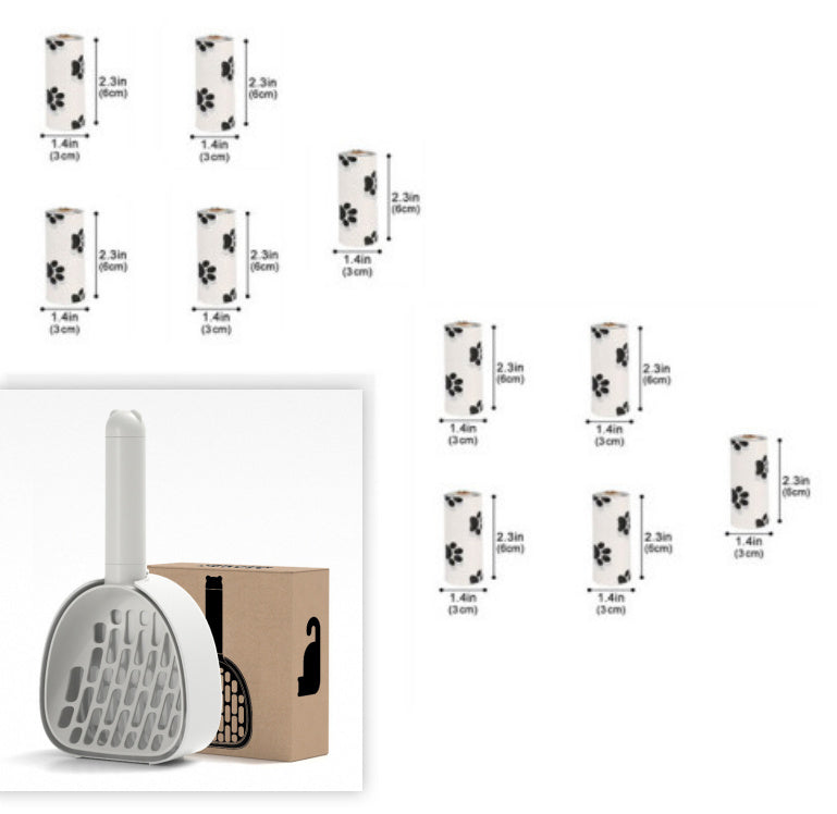 Sanctuary Litter Scoop – Aesthetic Shovel with Base & Dispenser