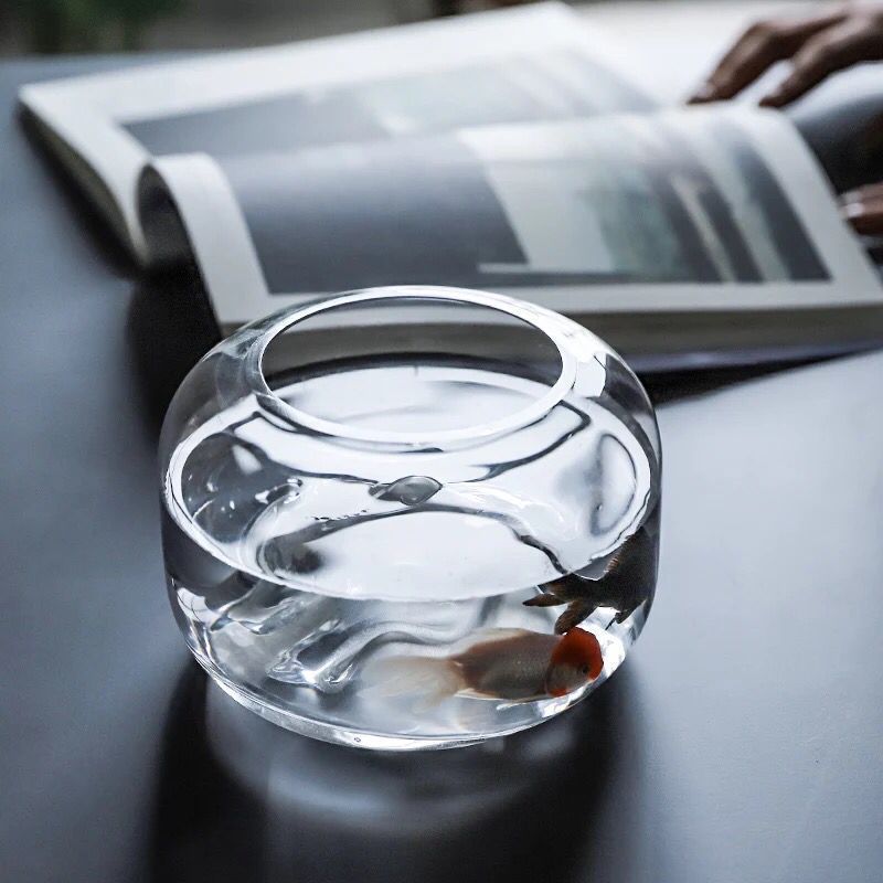 Alpine Aquarium – Minimalist Snow Mountain Desk Tank