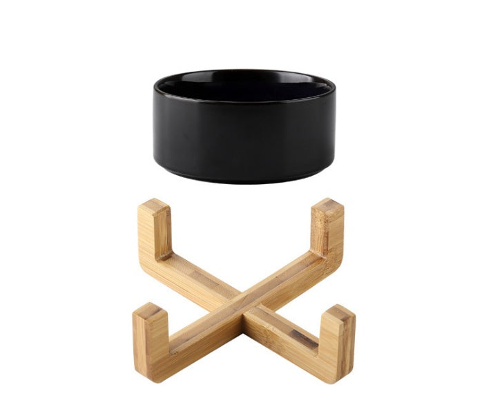 Artisan Elevated Ceramic Cat Bowl – Stylish Feeding Dish