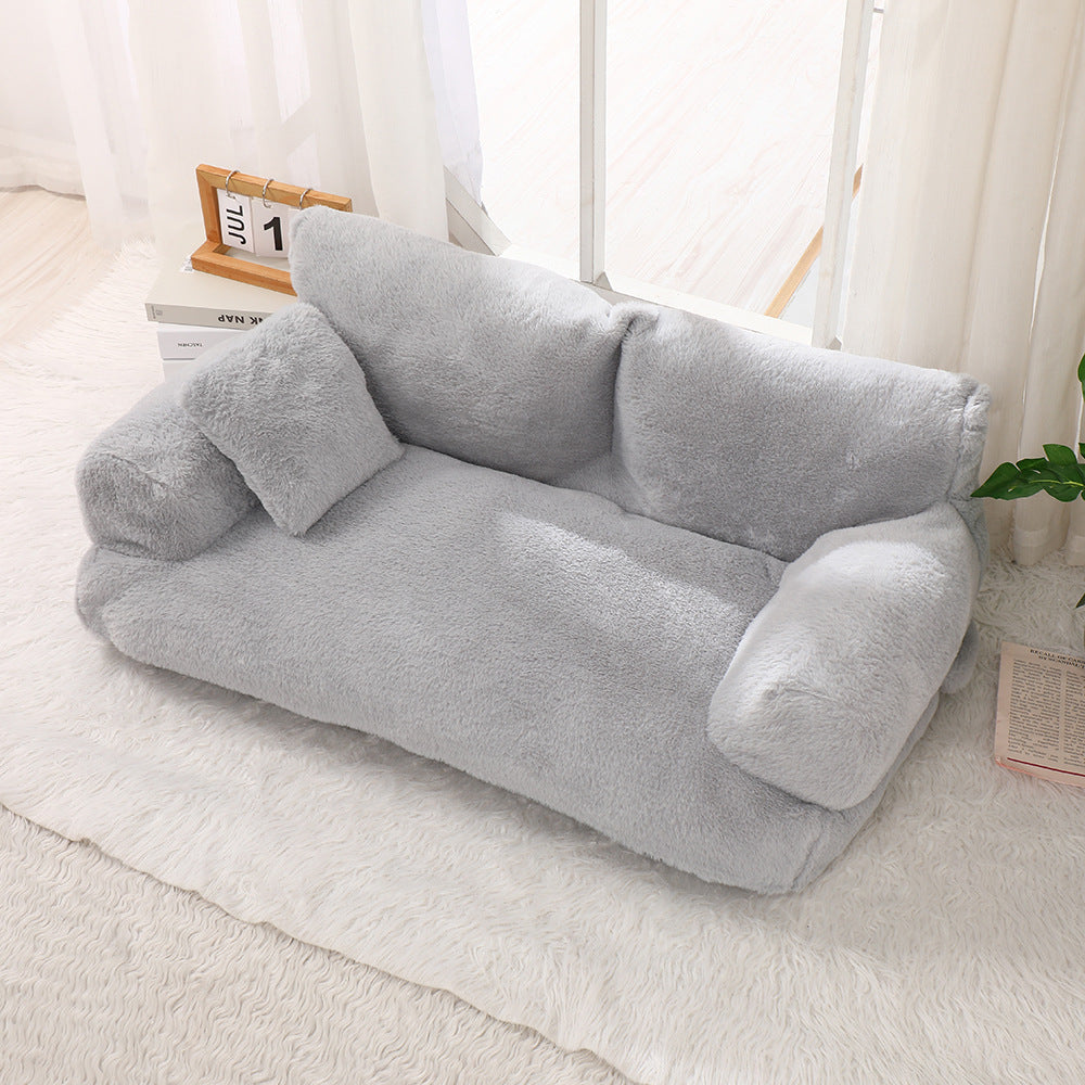 Plush Lounger Sofa for Pets – Modern Comfort Nest