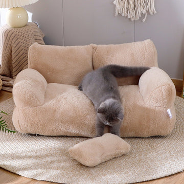 Velvet Boudoir Sofa – Elevated Plush Nest for Pets