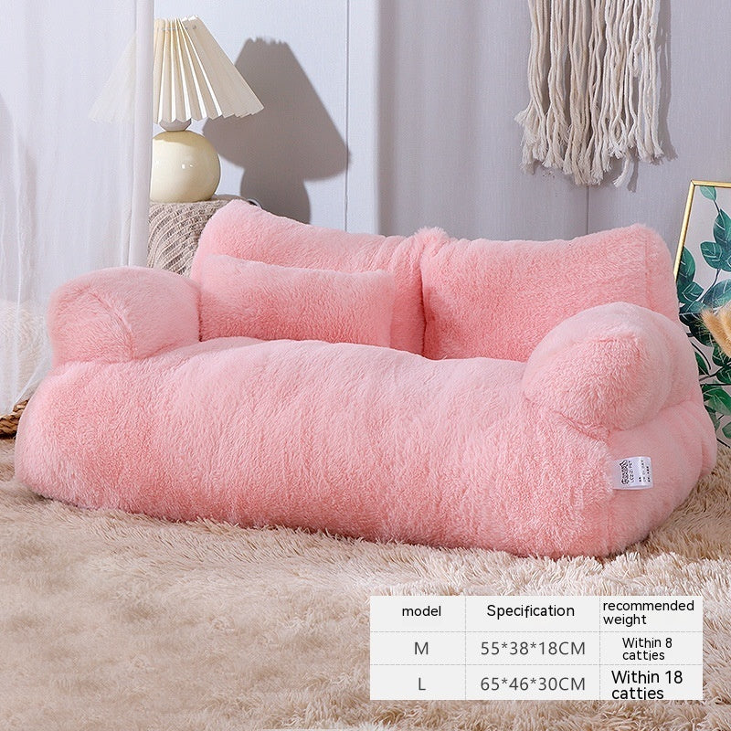 Velvet Boudoir Sofa – Elevated Plush Nest for Pets