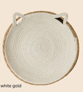 Rattan cat nest with soft cushion for all seasons
