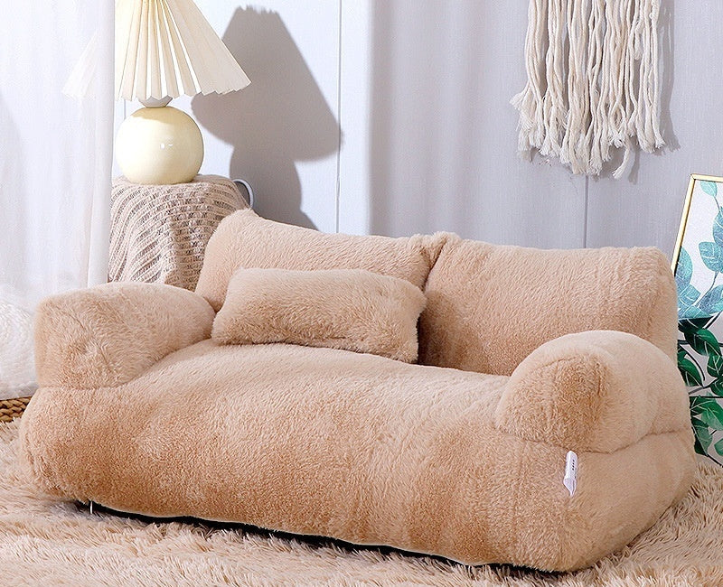 Velvet Boudoir Sofa – Elevated Plush Nest for Pets