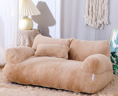 Velvet Boudoir Sofa – Elevated Plush Nest for Pets