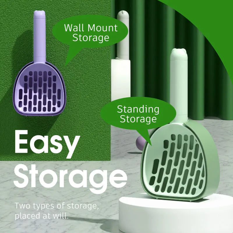 Sanctuary Litter Scoop – Aesthetic Shovel with Base & Dispenser
