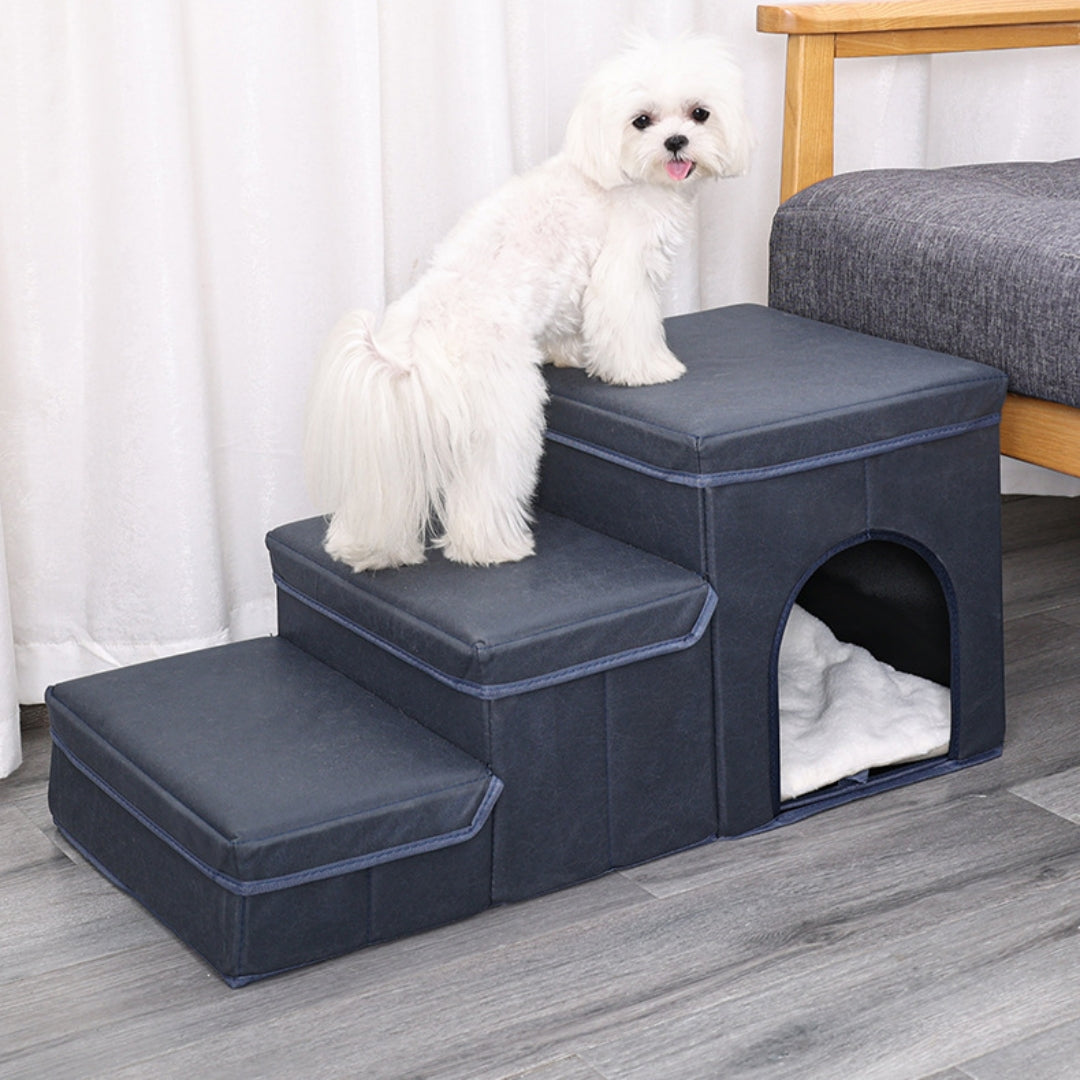 The Vantage Ascent — Plush Multi-Step Stairs for Beds & Sofas