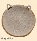 Rattan cat nest with soft cushion for all seasons