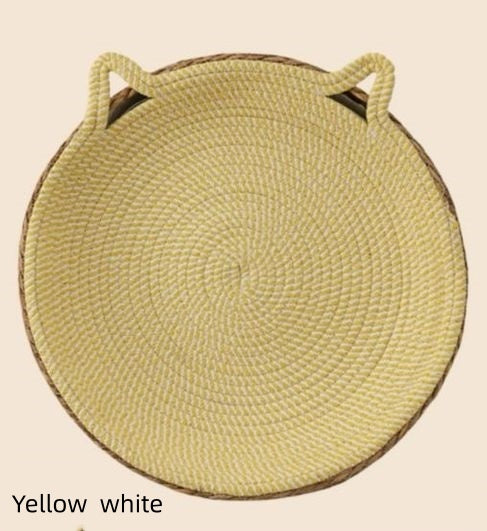 Rattan cat nest with soft cushion for all seasons