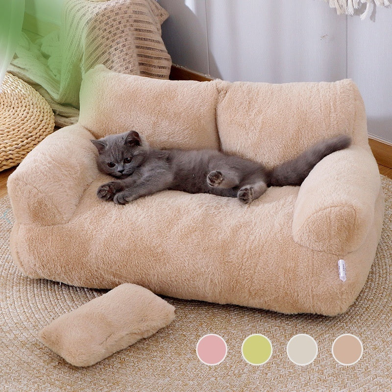 Velvet Boudoir Sofa – Elevated Plush Nest for Pets