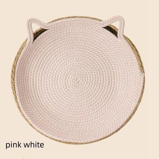 Rattan cat nest with soft cushion for all seasons