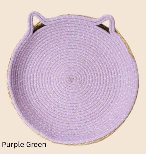 Rattan cat nest with soft cushion for all seasons