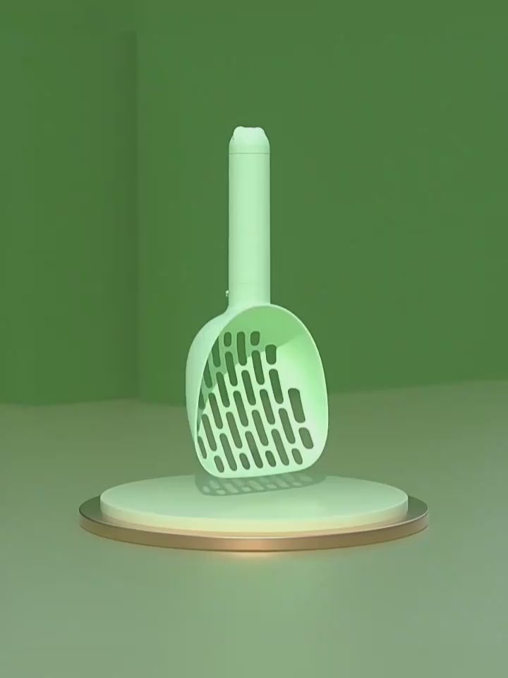 Sanctuary Litter Scoop – Aesthetic Shovel with Base & Dispenser
